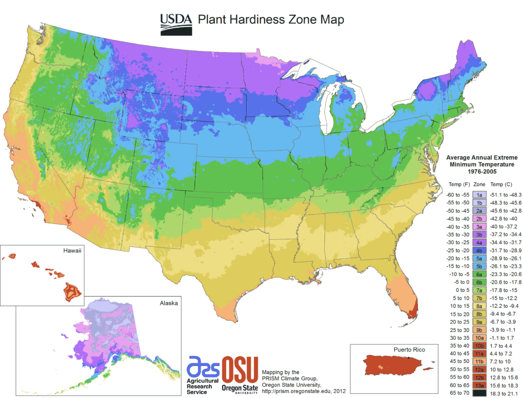 Us Plant Hardiness Zone Map Mapsof