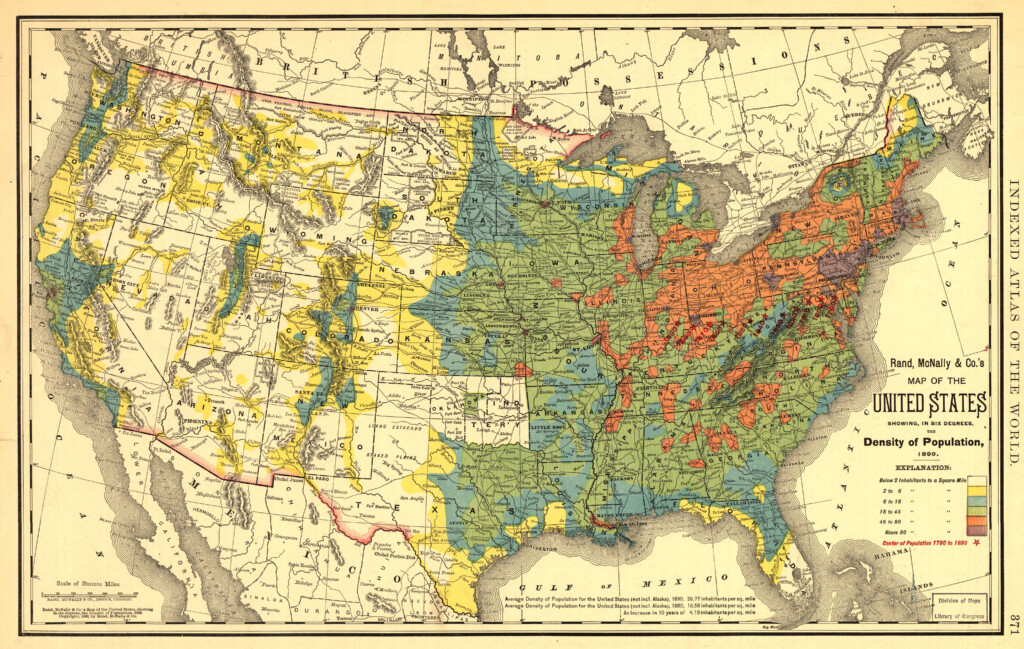 US Population Density In 1890 Mapa Historico Mapa De Estados Unidos 