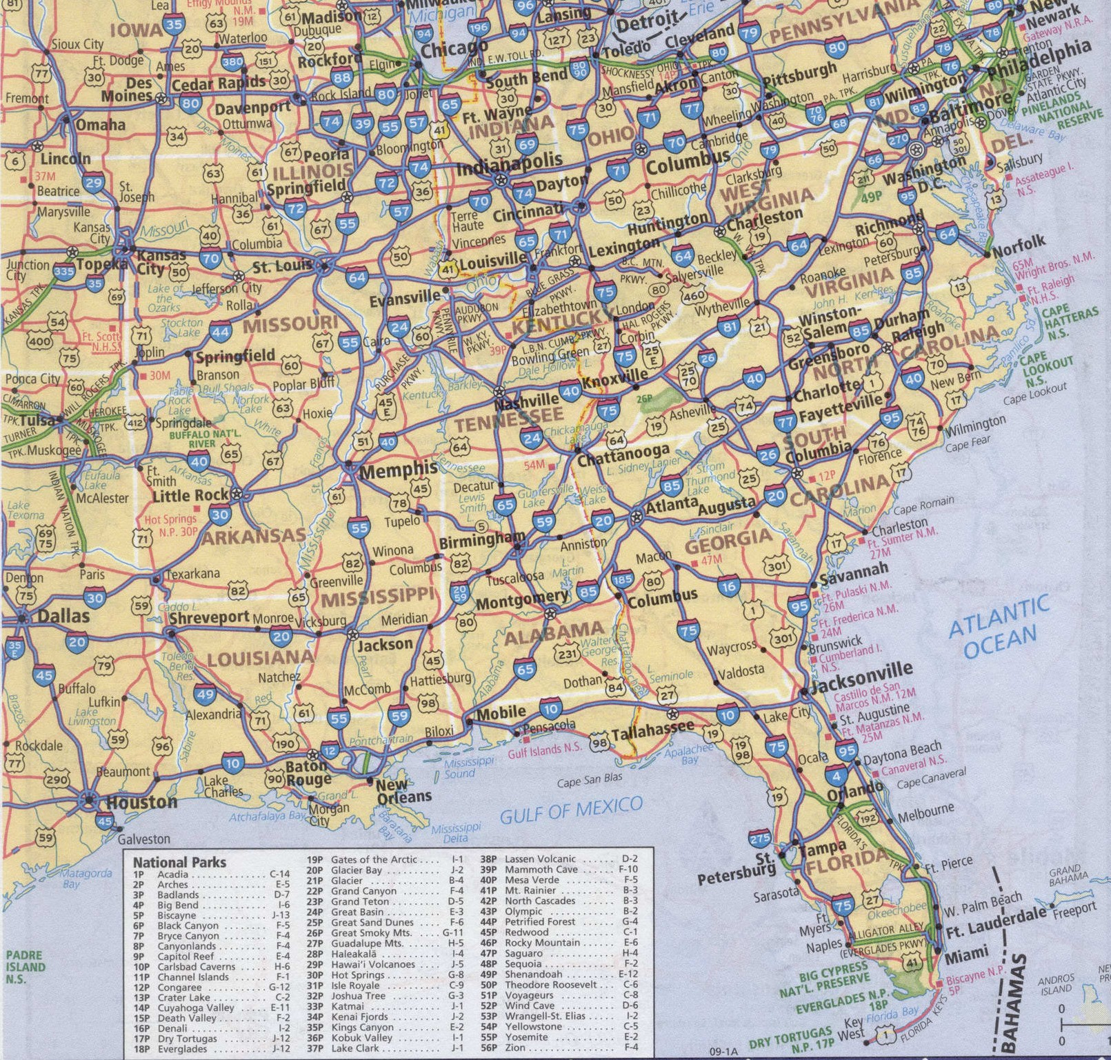 US Road Map Interstate Highways In The United States Interstate 