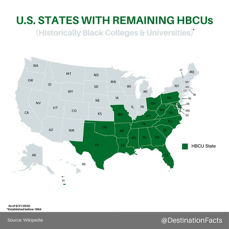 US States With HBCUs Historically Black Colleges And Universities African American Studies 