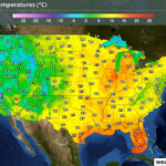 US Weather Current Temperatures Map Celsius WeatherCentral