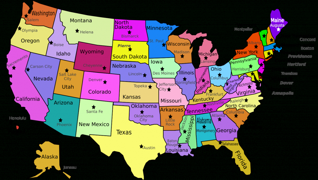 Usa Map And State Capitals I m Sure I ll Need This In A Few Years 