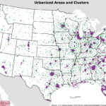 USA Urban Areas Clusters Map
