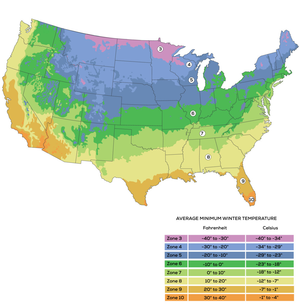 USDA Plant Hardiness Zone Map