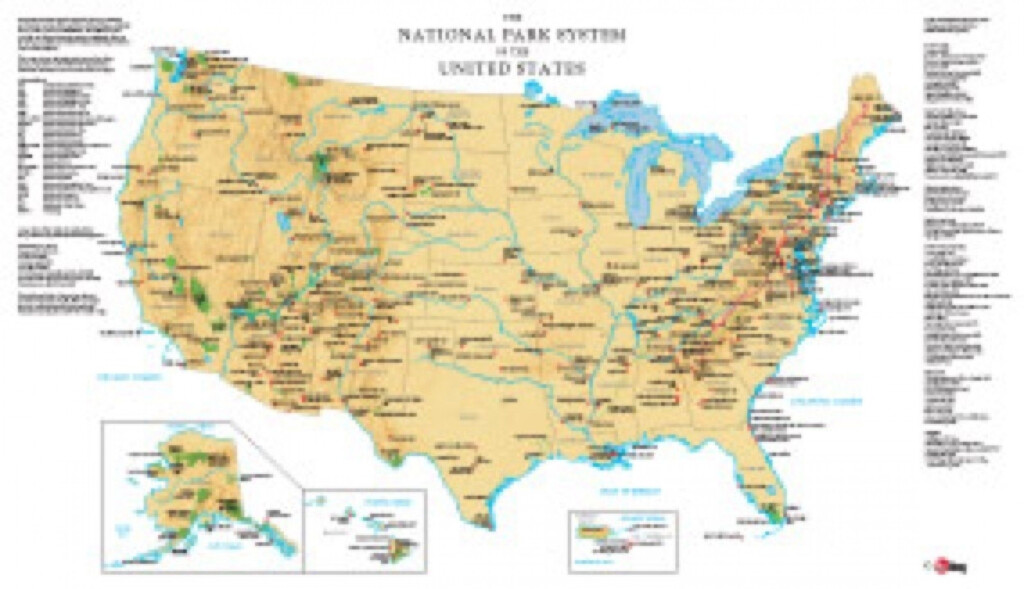  Western Us National Parks Map