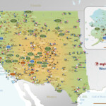 Western USA Travel Tourism Attractions Map Wanderlust