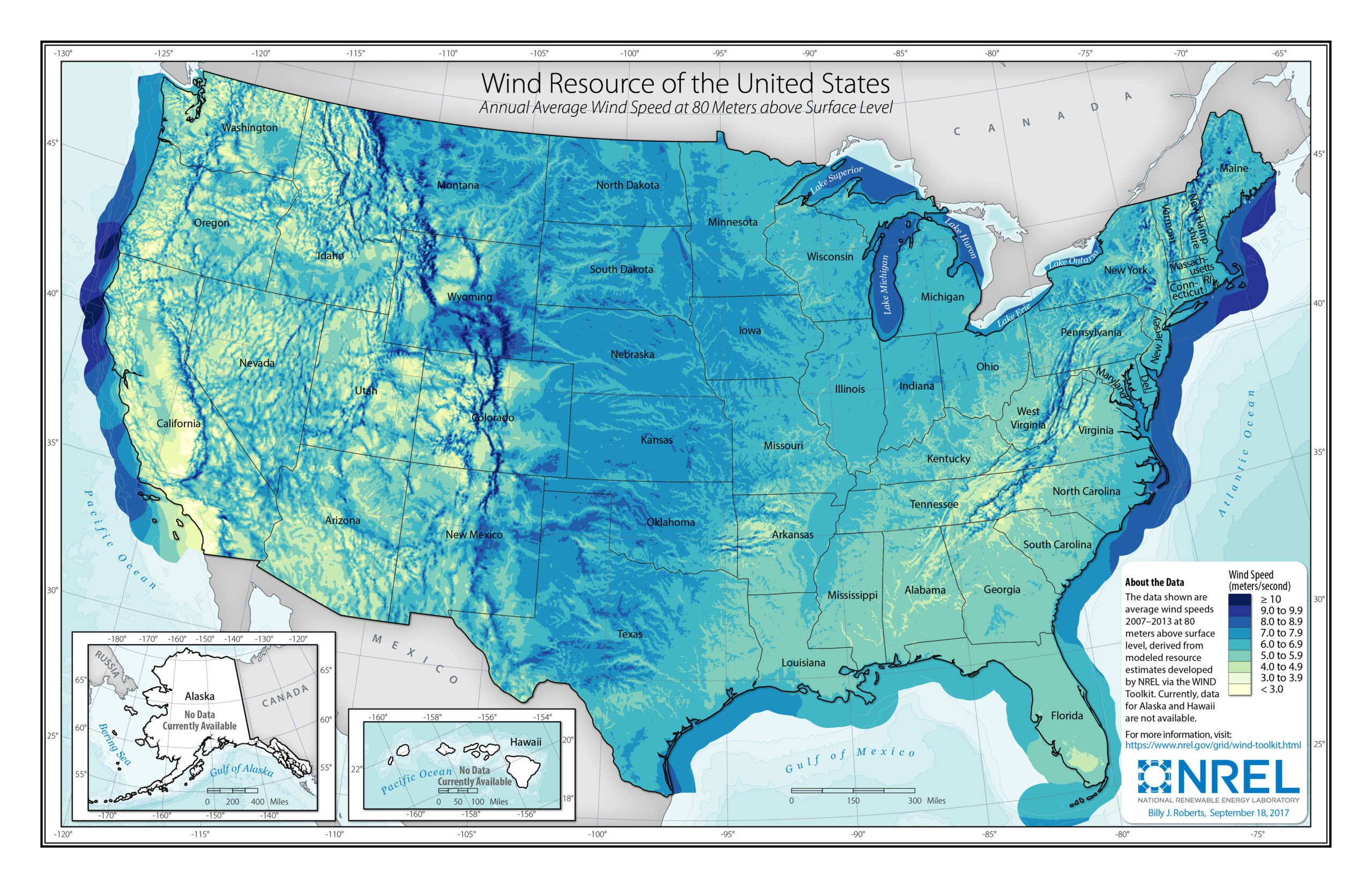 Wind Maps - Printable Map Of The US