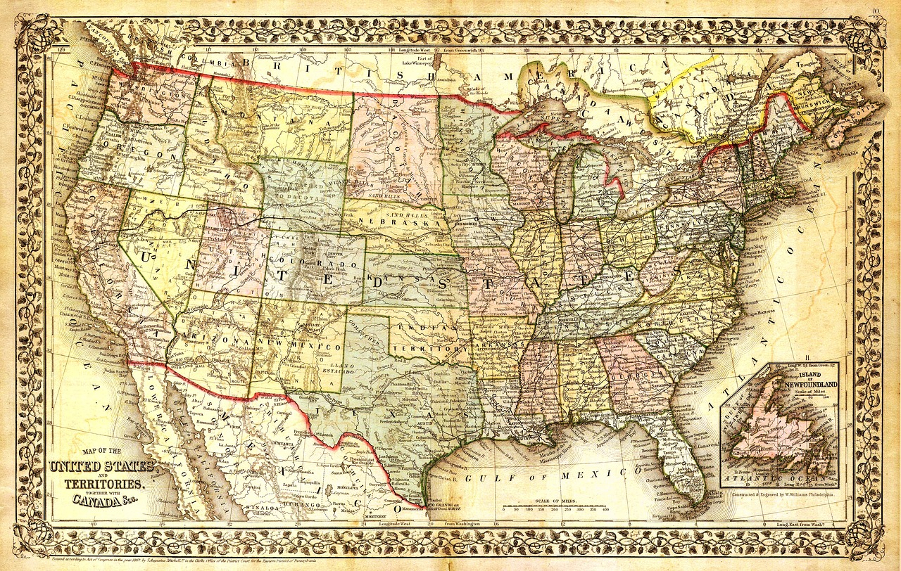 Yhdysvaltojen Kartta Pohjois Ilmainen Valokuva Pixabayssa